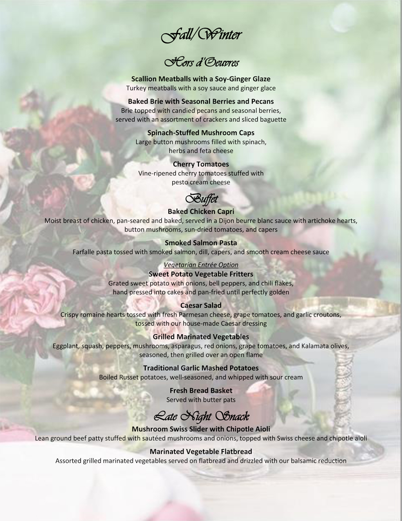 Wedding Catering Kirkland Bellevue Seattle Wedding Catering