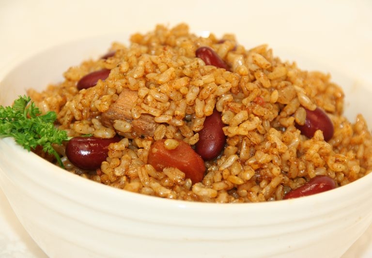 Mardi Gras Dirty rice with beans