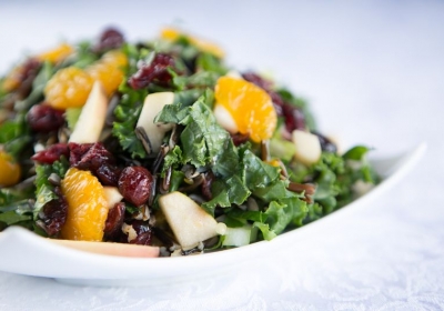 Winter Kale and rice salad