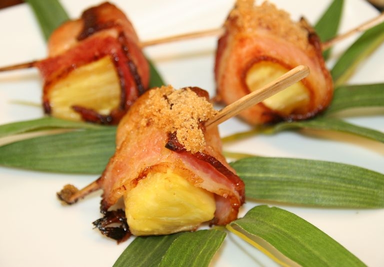 Pearl Island Bacon wrapped Pineapple