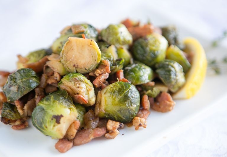 Pan roasted Brussel sprouts